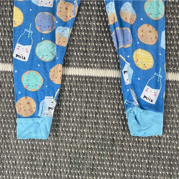 Little Sleepies Blue Cookies and Milk Bamboo Viscose Two Piece Pajama Set - Picture 7 of 10